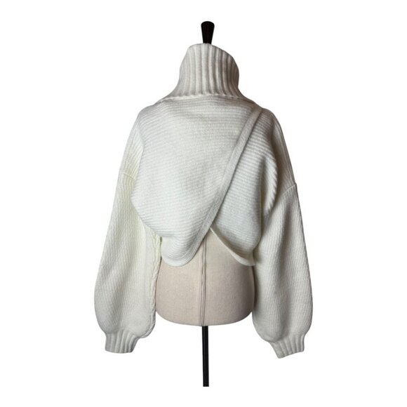 Michael Costello White Cowl Neck Sweater - Picture 4 of 13
